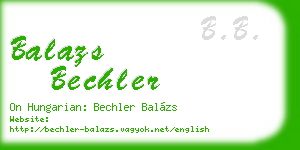 balazs bechler business card